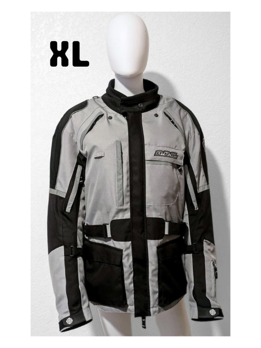 A.R.C. Battle Born Adventure Armored Motorcycle Touring Jacket Men's XL Gray